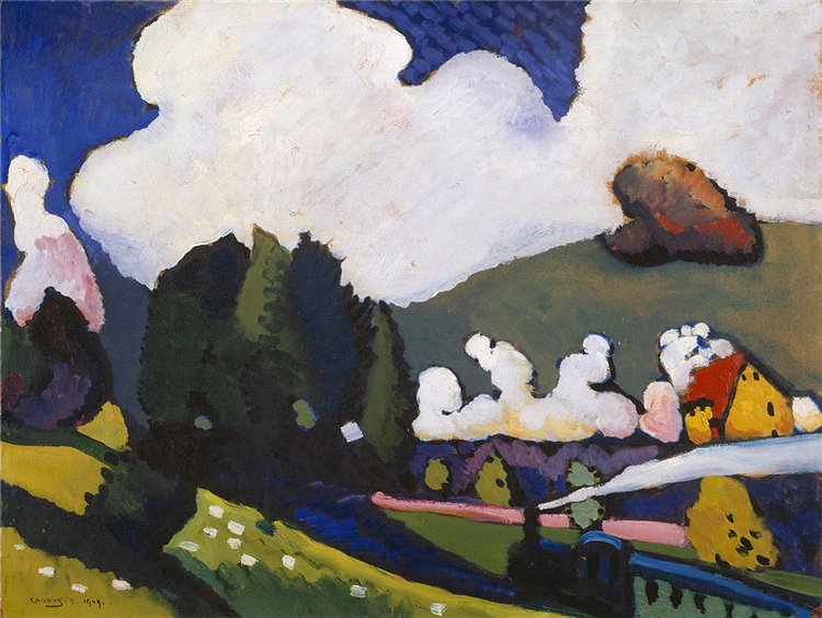 Landscape near Murnau with a Locomotive 1909